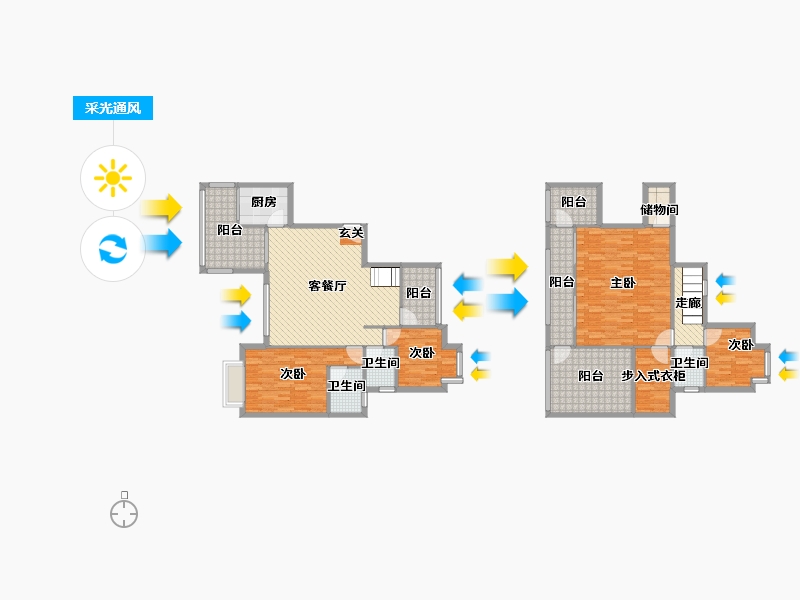 四川省-成都市-师大现代花园-158.58-户型库-采光通风