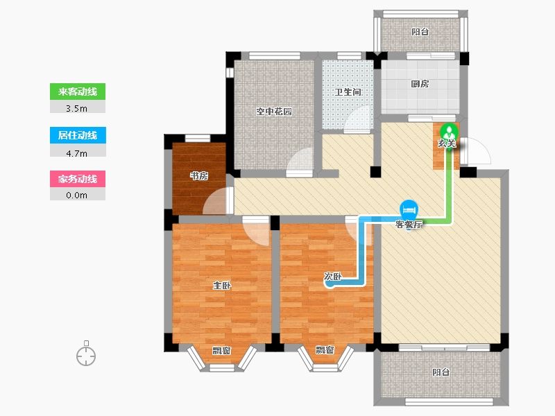 安徽省-六安市-万嘉学府春天-87.23-户型库-动静线