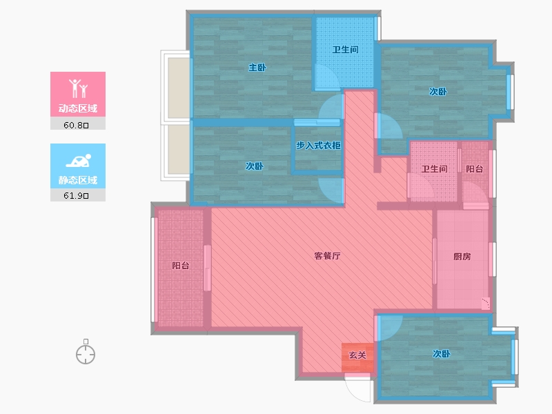 湖北省-黄冈市-八斗地还建小区-107.93-户型库-动静分区