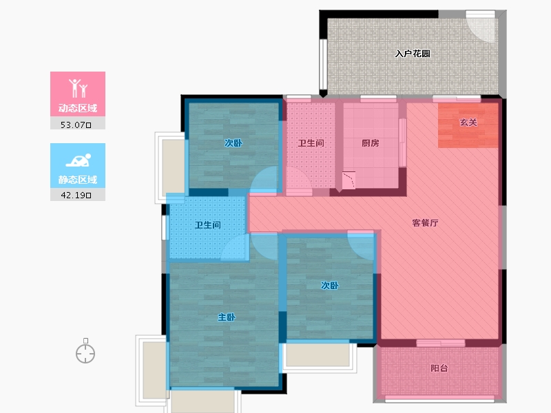 四川省-成都市-海骏达蜀都1号-96.06-户型库-动静分区