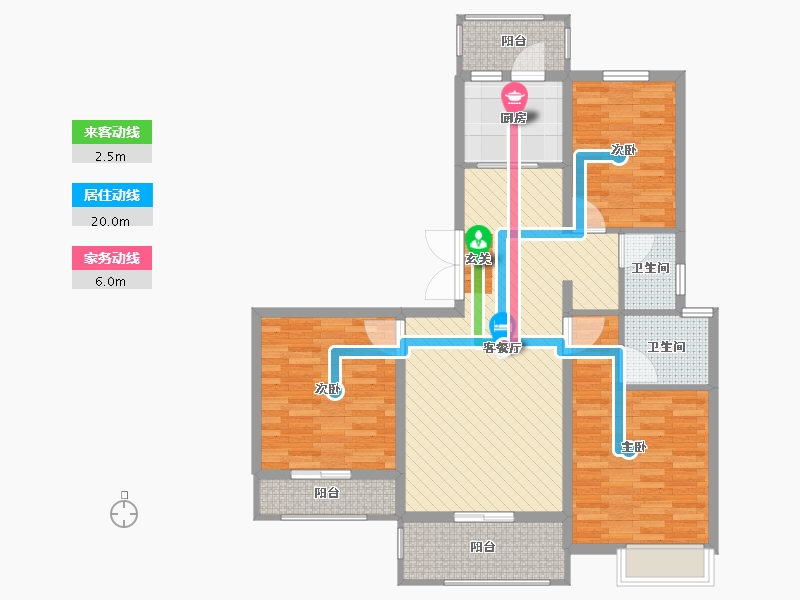 浙江省-杭州市-盛世华庭-96.00-户型库-动静线