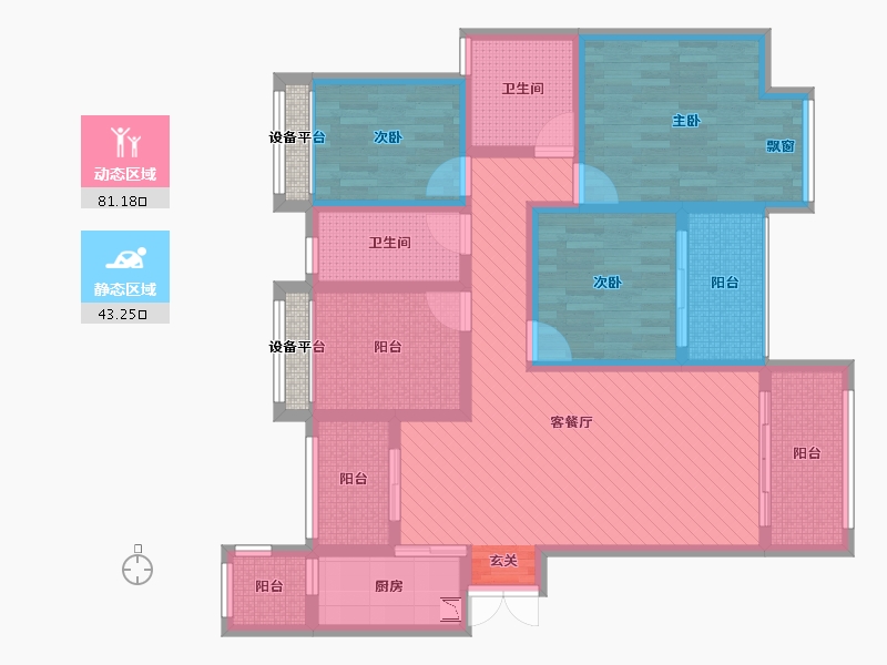 江苏省-苏州市-中联铂悦-109.06-户型库-动静分区