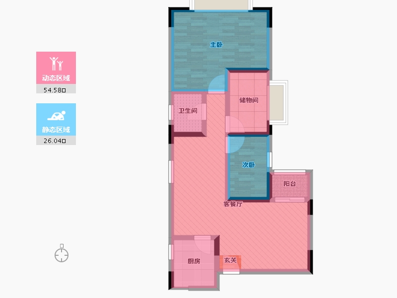 广东省-深圳市-梅林一村-69.33-户型库-动静分区