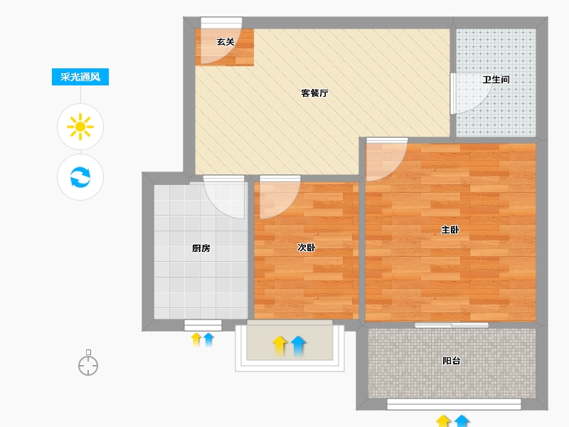 上海-上海市-中福浦江汇-49.00-户型库-采光通风