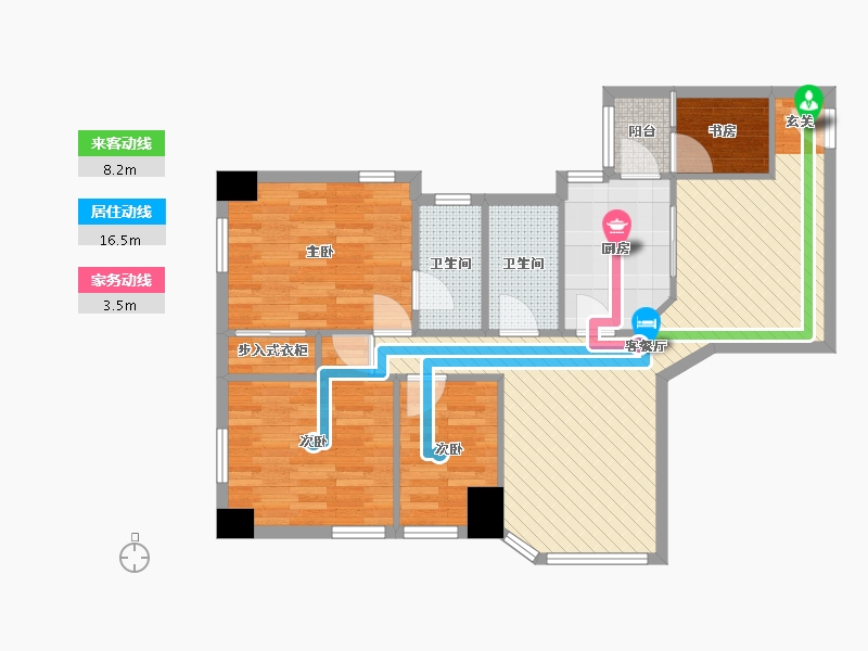 福建省-厦门市-宏华大厦-86.67-户型库-动静线