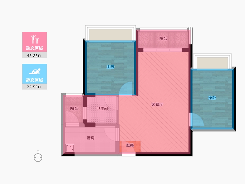 广东省-广州市-合汇中央广场-59.29-户型库-动静分区