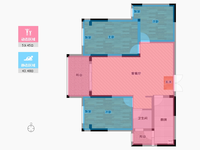 河南省-驻马店市-同信府-90.00-户型库-动静分区