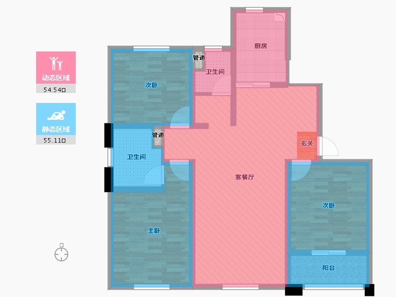 山东省-济宁市-春都华府-96.69-户型库-动静分区