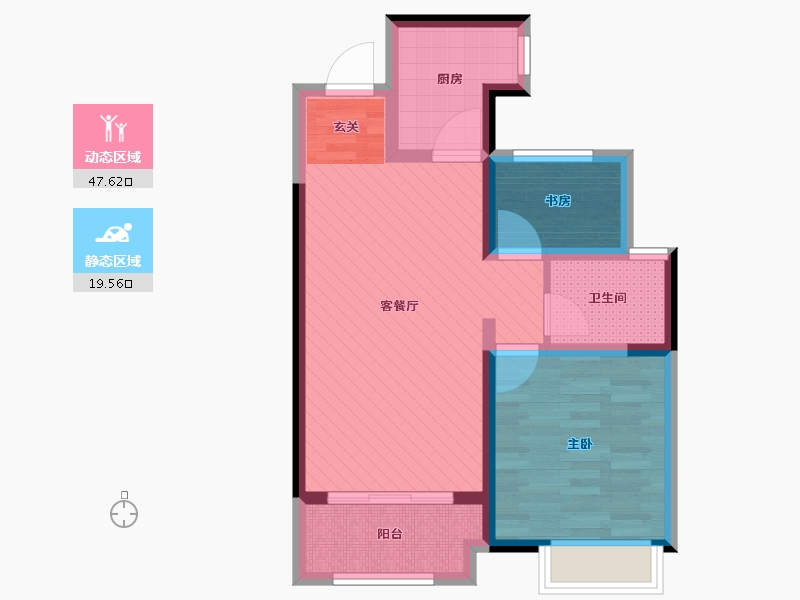 江苏省-淮安市-文华名邸-57.89-户型库-动静分区