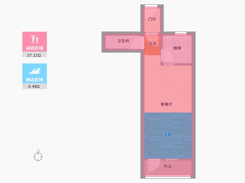 北京-北京市-翠林三里-18号楼-31.88-户型库-动静分区