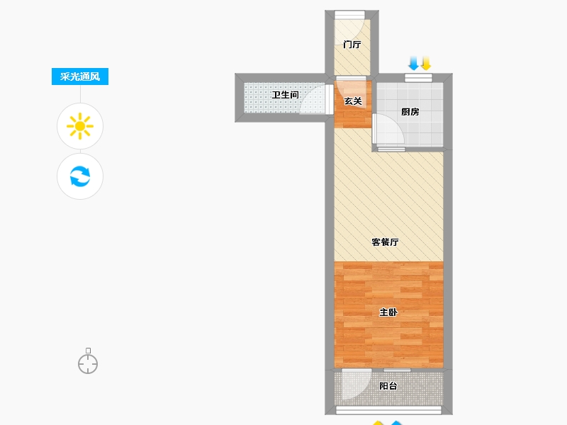 北京-北京市-翠林三里-18号楼-31.88-户型库-采光通风