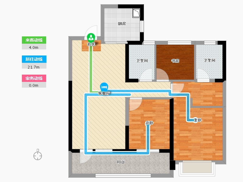 江苏省-无锡市-中锐星公元-87.87-户型库-动静线