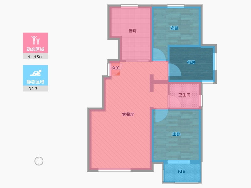 北京-北京市-首开缇香郡-67.63-户型库-动静分区