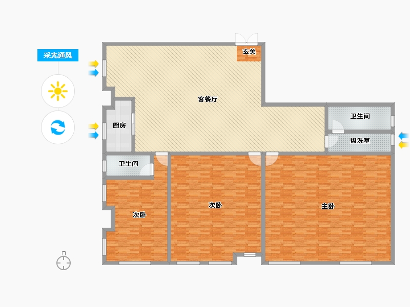 湖南省-邵阳市-城南一号-242.23-户型库-采光通风