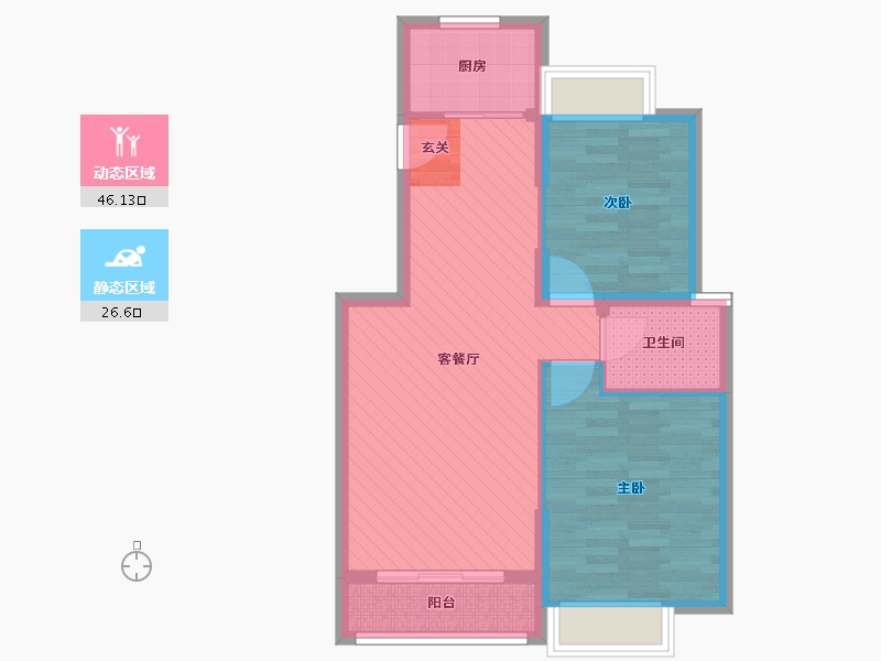 海南省-海口市-城投海一方-64.14-户型库-动静分区