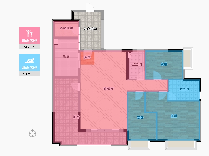 广东省-湛江市-水木清华-1栋-142.89-户型库-动静分区