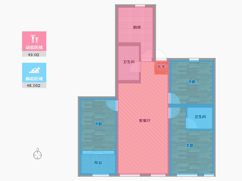 河北省-石家庄市-昌盛新天地-85.04-户型库-动静分区