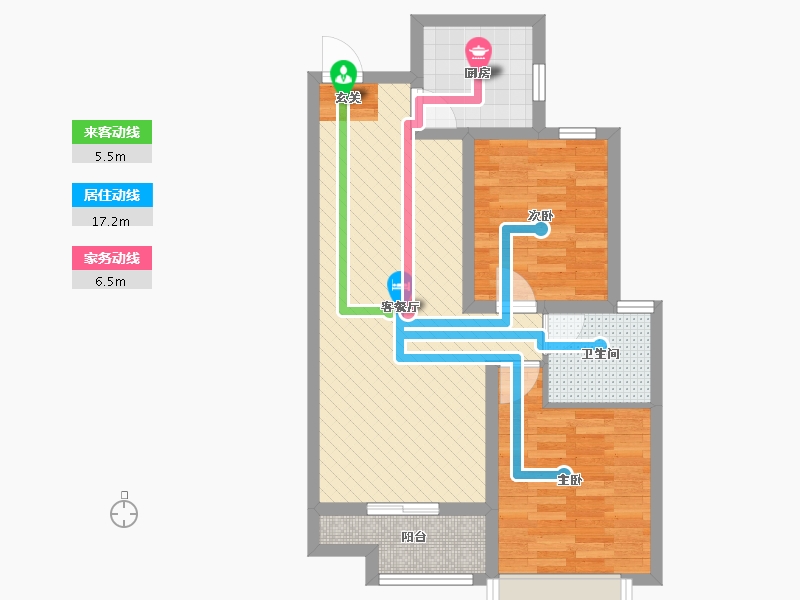 河北省-沧州市-信友・城市之光-64.59-户型库-动静线