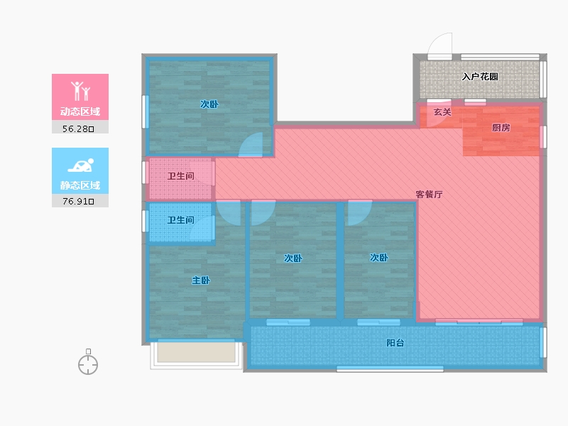 广西壮族自治区-崇左市-汉林绿城-125.69-户型库-动静分区