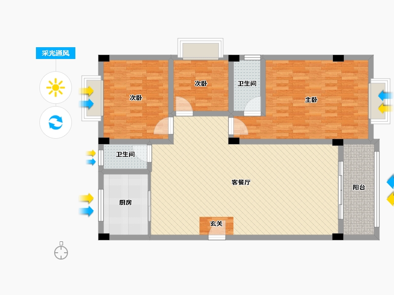 广东省-揭阳市-流沙-109.13-户型库-采光通风