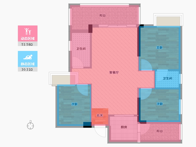 广东省-云浮市-广兴新城-73.22-户型库-动静分区