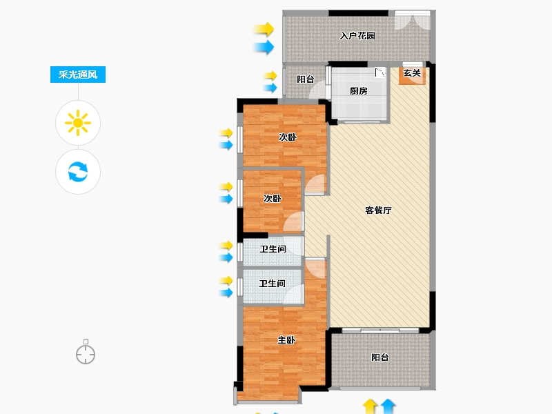 广东省-汕尾市-御景华府-115.95-户型库-采光通风