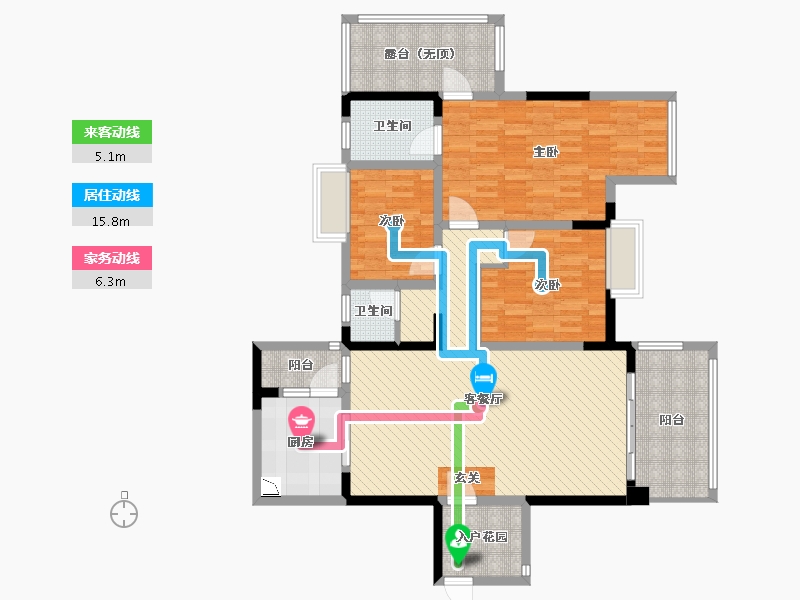 四川省-成都市-保利公园198海棠花语-119.28-户型库-动静线