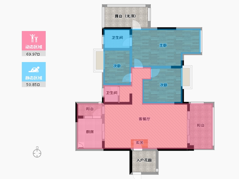 四川省-成都市-保利公园198海棠花语-119.28-户型库-动静分区