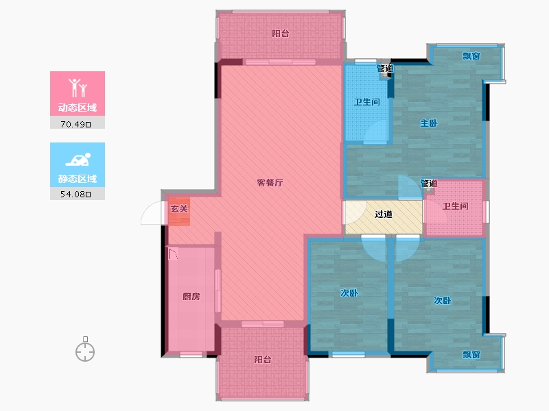 江西省-赣州市-春江花园42栋-114.86-户型库-动静分区