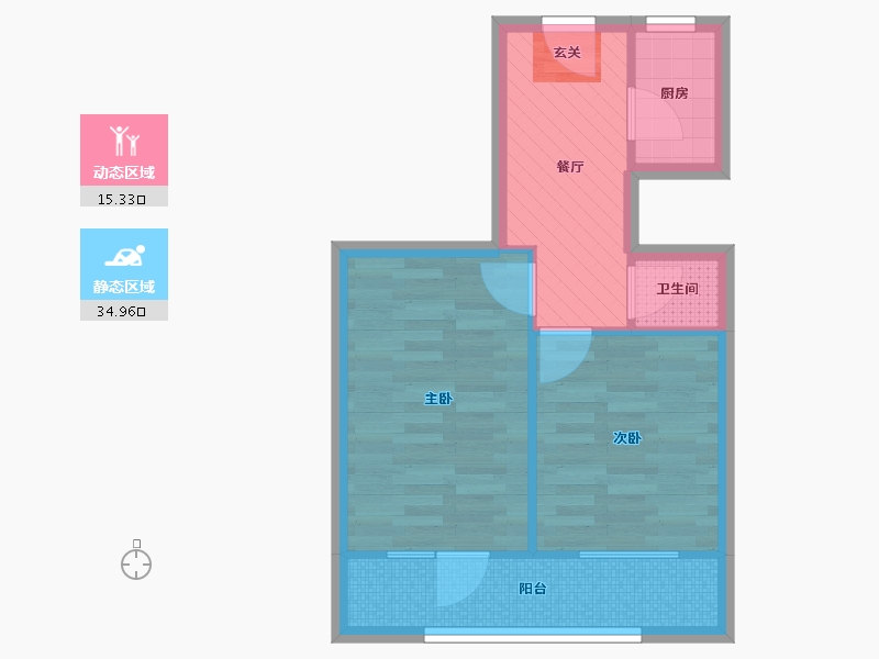 北京-北京市-东总布19号院-44.05-户型库-动静分区