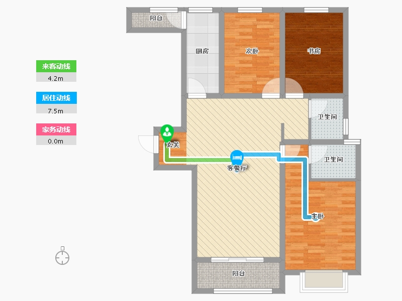 陕西省-西安市-天慧城-2期-92.23-户型库-动静线