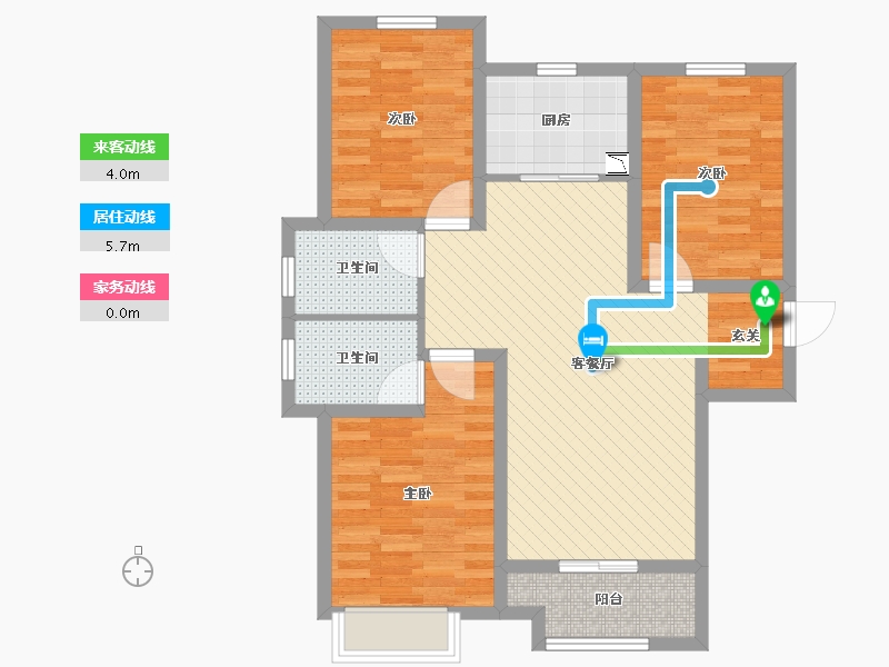 河北省-廊坊市-宏泰龙邸-82.36-户型库-动静线