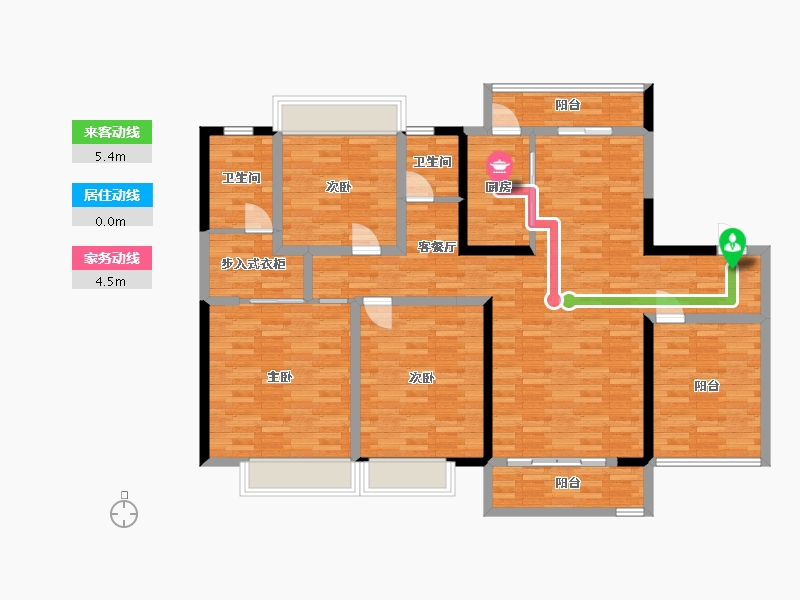 广西壮族自治区-贵港市-通泰・爱丽舍-130.01-户型库-动静线