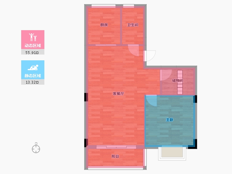 浙江省-杭州市-佳源西溪印象-63.18-户型库-动静分区