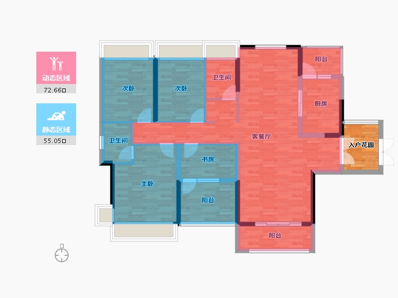 广东省-东莞市-盛和雅颂-119.88-户型库-动静分区