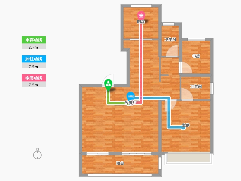 安徽省-合肥市-蜀熙府-105.01-户型库-动静线