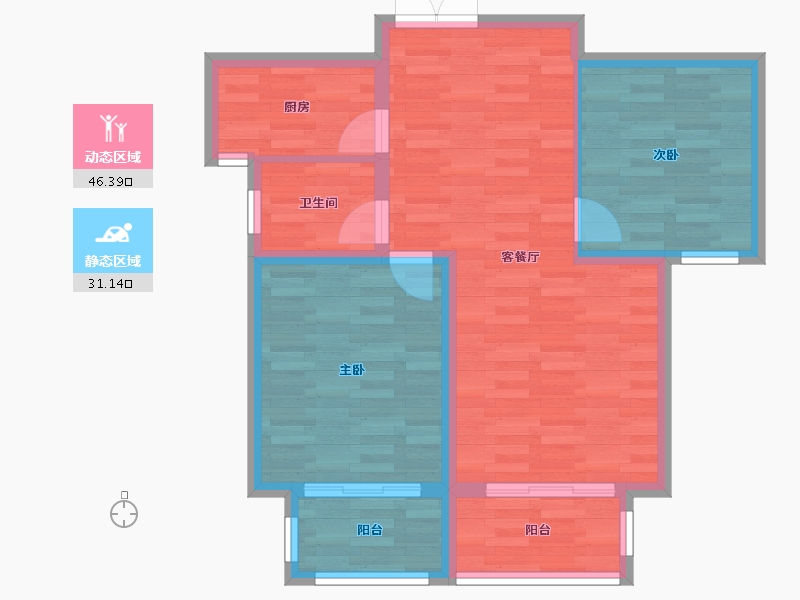 河北省-石家庄市-润德天悦城-68.51-户型库-动静分区