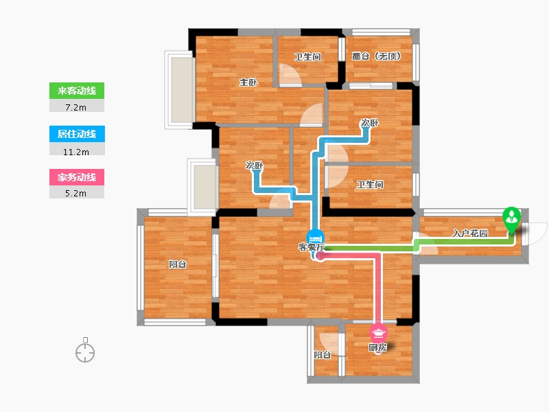 贵州省-遵义市-中建幸福城-82.57-户型库-动静线