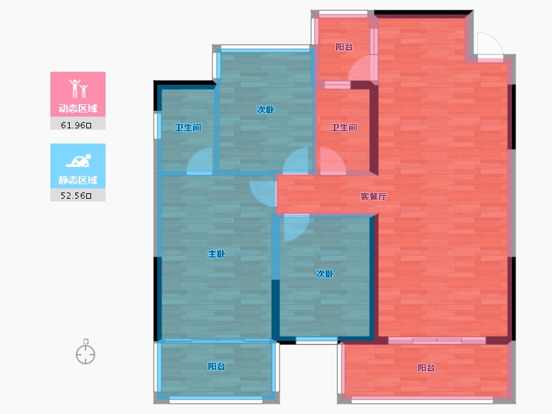 广西壮族自治区-南宁市-江山悦府-102.60-户型库-动静分区