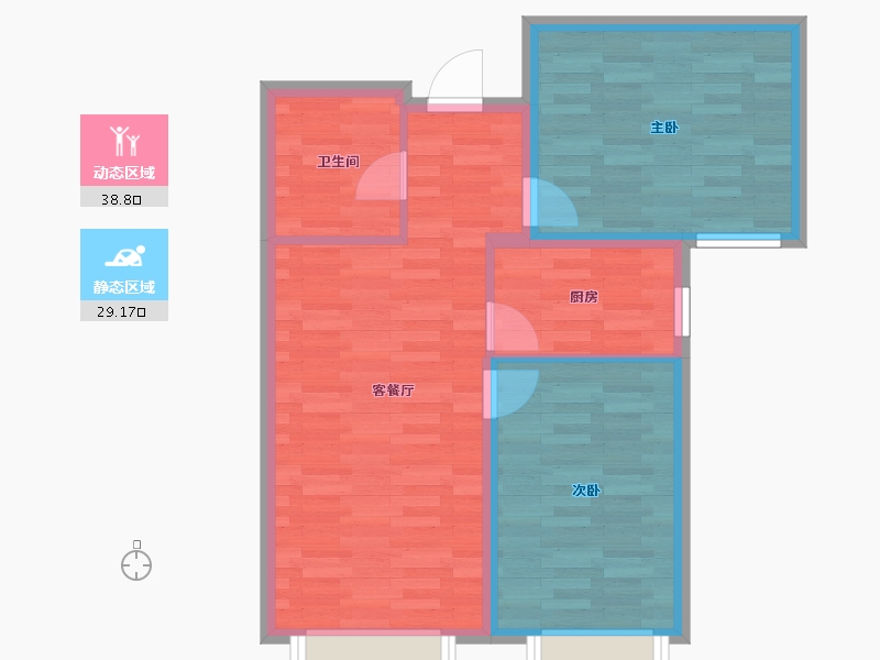 天津-天津市-招商果岭-61.03-户型库-动静分区