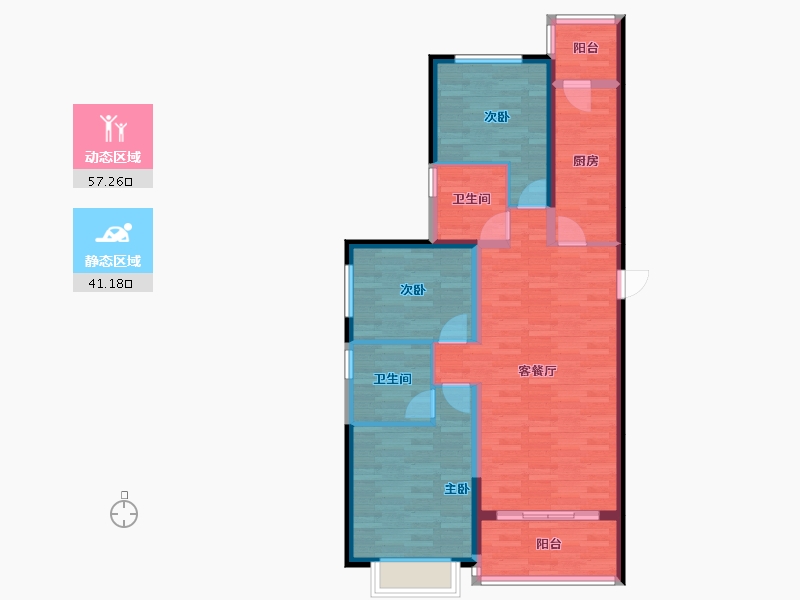 河南省-周口市-恒大名都-87.19-户型库-动静分区