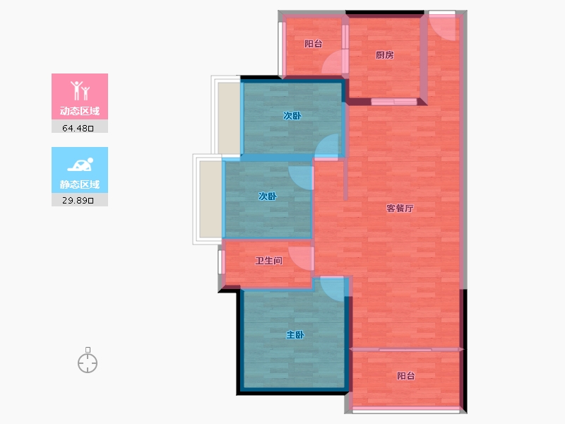 湖南省-郴州市-北湖中央公园-83.93-户型库-动静分区