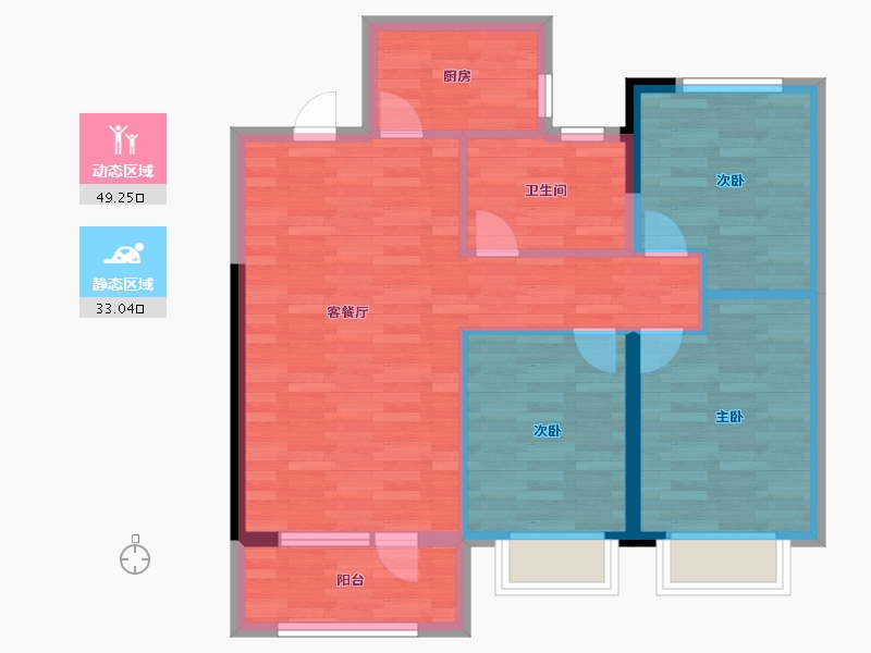 山东省-烟台市-朗庭-73.68-户型库-动静分区