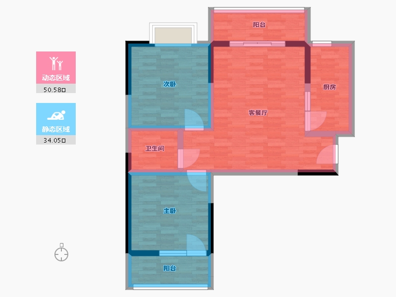 河南省-南阳市-万正汉府-75.00-户型库-动静分区