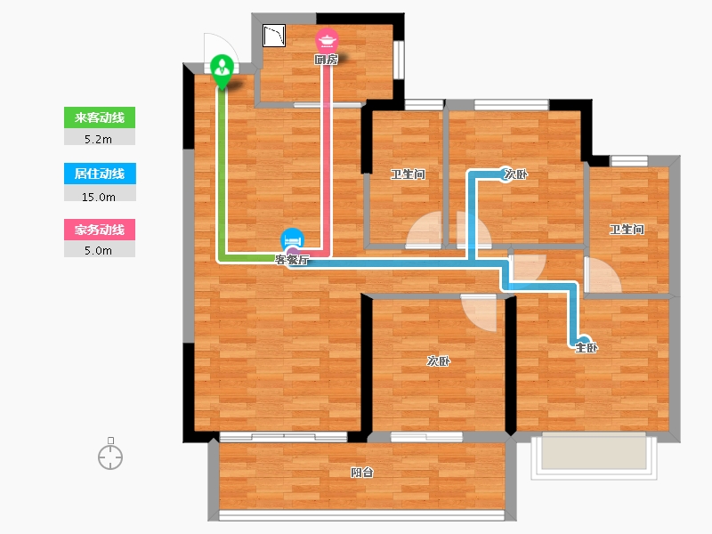 山东省-烟台市-莱州府-86.99-户型库-动静线