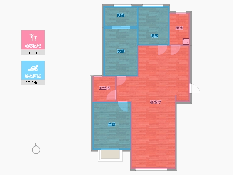 河北省-石家庄市-润德天悦城-82.89-户型库-动静分区