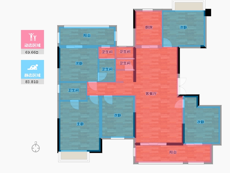 广西壮族自治区-南宁市-北大珑廷-138.37-户型库-动静分区