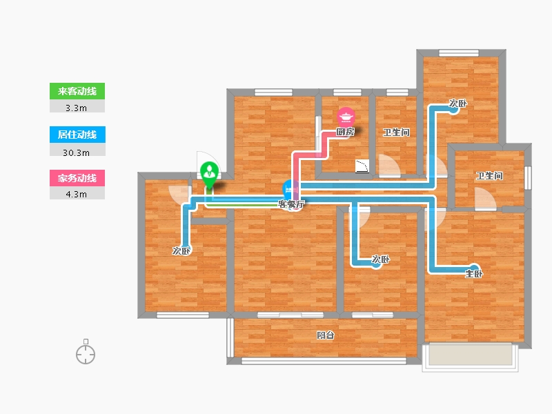 江苏省-苏州市-中海上东区-107.20-户型库-动静线