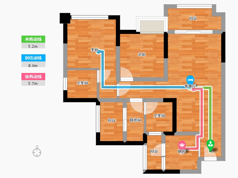 四川省-成都市-外滩逸景-69.39-户型库-动静线