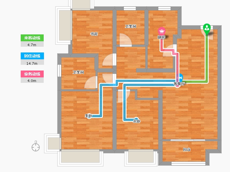 江苏省-苏州市-慧西路15号-80.00-户型库-动静线